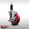 Service Caster 4'' SS Red Poly Swivel 1-1/8'' Expanding Stem Caster with Brake SCC-SSEX20S414-PPUB-RED-TLB-118 - alternate 3